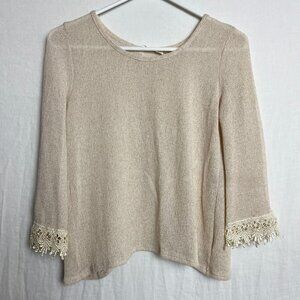 Poetry Lace Trim Back Wrap Blouse Womens S Open‎ Back Cottage Coquette Romantic